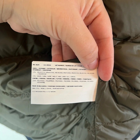 Alaskan Padded Duck Down Italian Wool Blend Melton Blue Overshirt Size Large - Picture 11 of 13